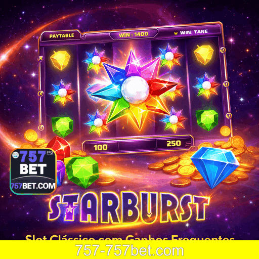 slots Starburst NetEnt com joias coloridas